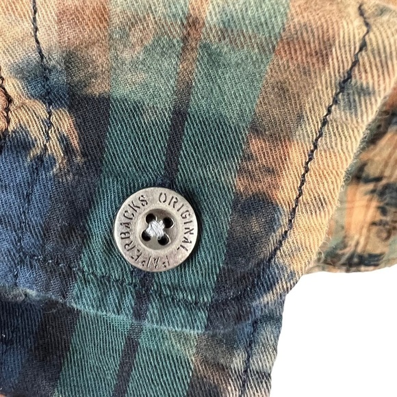 Paperback Originals Mens Button Down Bleached Plaid Size Medium EUC - Picture 6 of 9